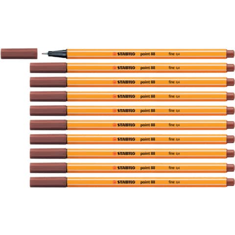 Fineliner Stabilo Point 88® 0,4 mm terra di Siena bruciata 88/75